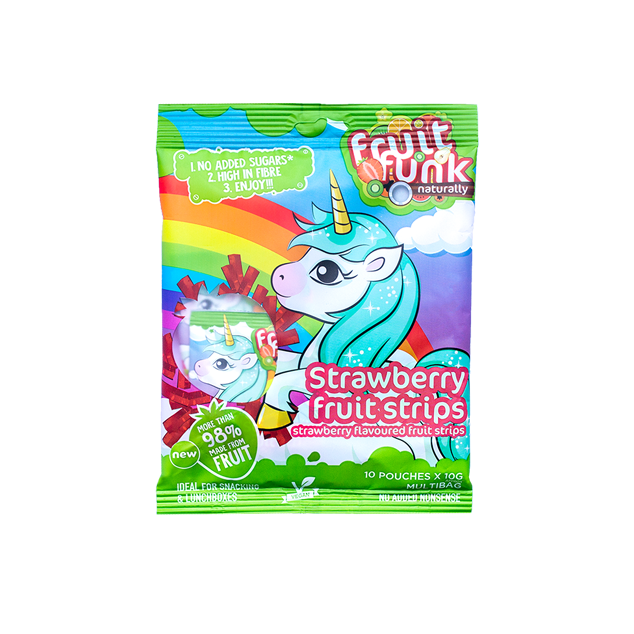 Fruitfunk Ükssarvik multibag - 100% puuviljadest, vegan, gluteenivaba ja ilma lisatud suhkruta, snäkid lastele.