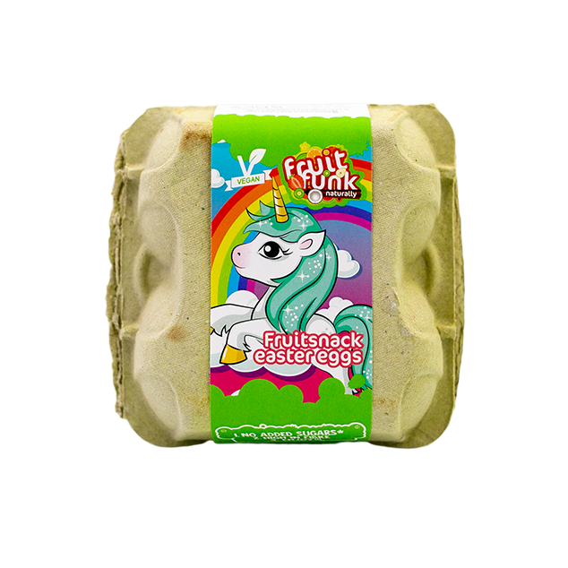 Fruitfunk Ükssarvik lihavõttemunad - 100% puuviljadest, vegan, gluteenivaba ja ilma lisatud suhkruta, snäkid lastele.