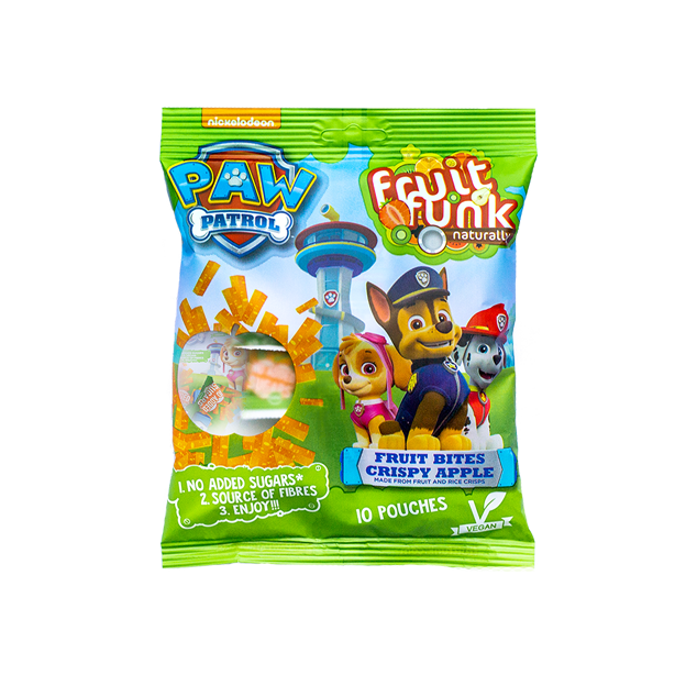 Fruitfunk Käpapatrull multibag - 100% puuviljadest, vegan, gluteenivaba ja ilma lisatud suhkruta, snäkid lastele.