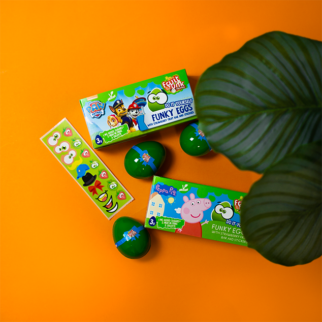 Fruitfunk Käpapatrull lihavõttemunad - 100% puuviljadest, vegan, gluteenivaba ja ilma lisatud suhkruta, snäkid lastele.