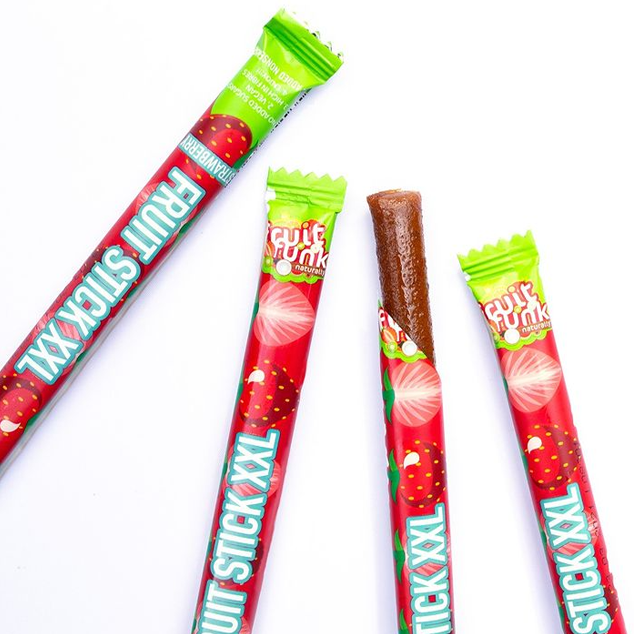 Fruitfunk Maasika puuviljapulk - 100% puuviljadest, vegan, gluteenivaba ja ilma lisatud suhkruta, snäkid lastele.
